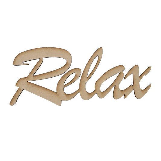 Relax MDF Wooden Word Shape Raw DIY Art Craft - The Renmy Store Homewares & Gifts 