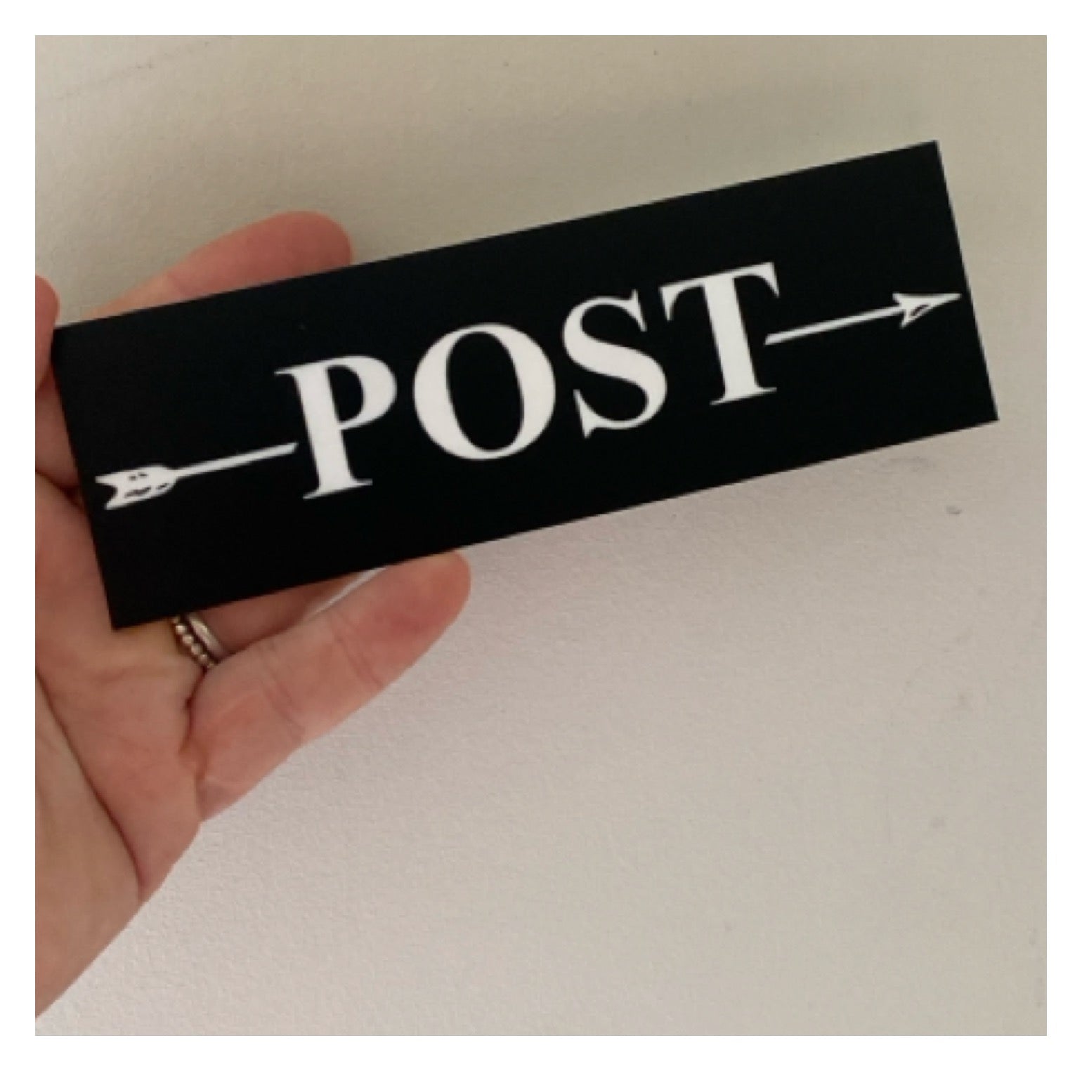 Custom Personalised Arrow Rustic Black Sign - The Renmy Store Homewares & Gifts 