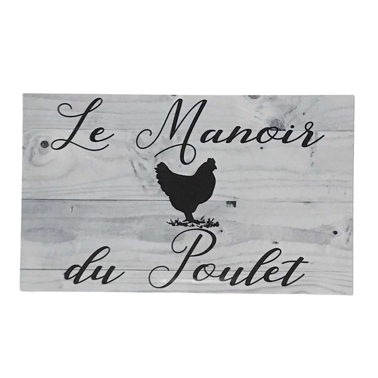 Chicken Hen Le Manoir du Poulet French Provincial Sign - The Renmy Store Homewares & Gifts 