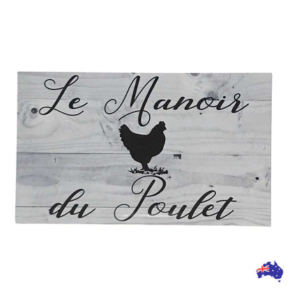 Chicken Hen Le Manoir du Poulet French Provincial Sign - The Renmy Store Homewares & Gifts 