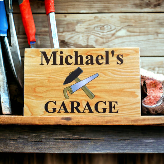Garage Tool Custom Personalised Sign - The Renmy Store Homewares & Gifts 