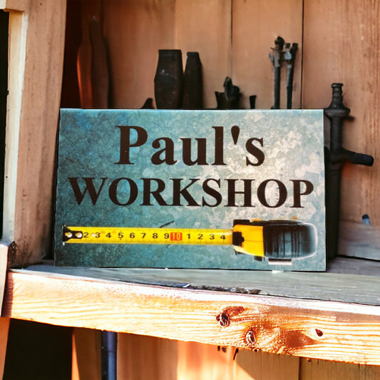 Workshop Tool Rustic Custom Personalised Sign