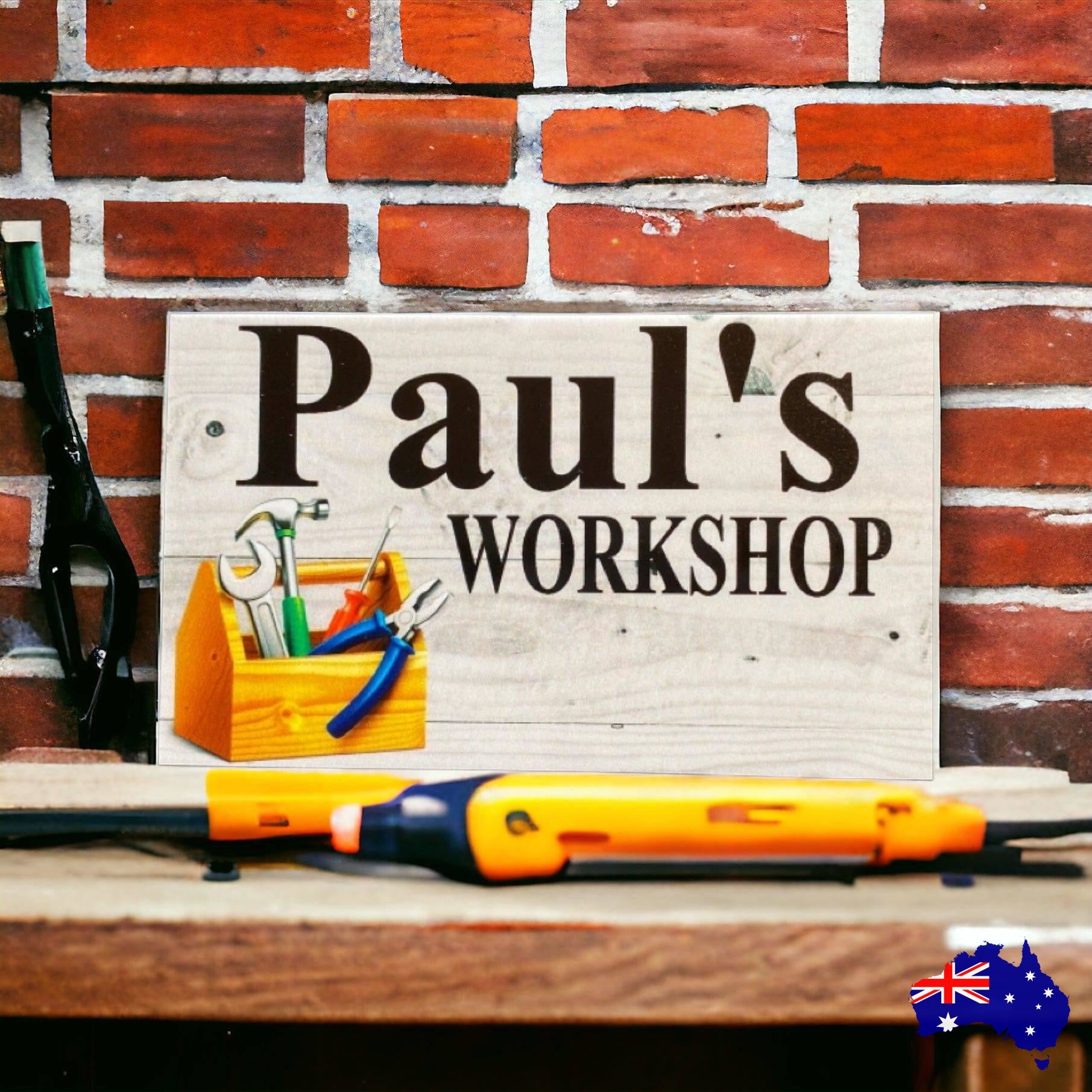 Workshop Tools Custom Personalised Sign - The Renmy Store Homewares & Gifts 