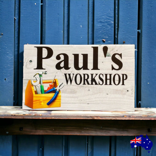 Workshop Tools Custom Personalised Sign - The Renmy Store Homewares & Gifts 