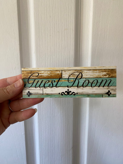 Custom Personalised Rustic Blue Sign Timber Look Aussie Made