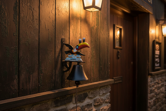 Doorbell Toucan Guinness Bird - Irish Pub Bar Vintage Cast Iron