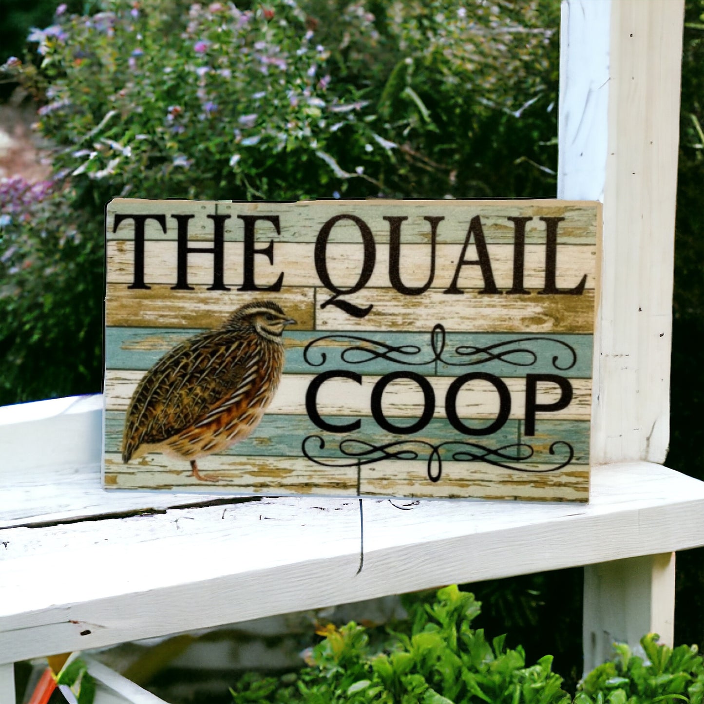 Quail Coop Blue Sign - The Renmy Store Homewares & Gifts 