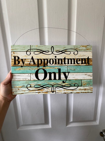 By Appointment Only Sign | Rustic Blue Timber Look | Outdoor Aussie Made