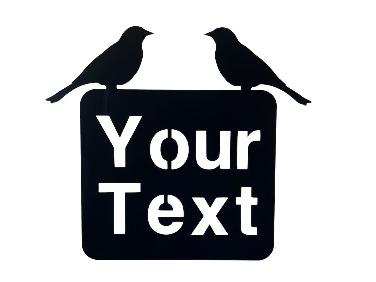 Custom Sparrow Birds Property Sign - Rusty Metal - Aussie Made