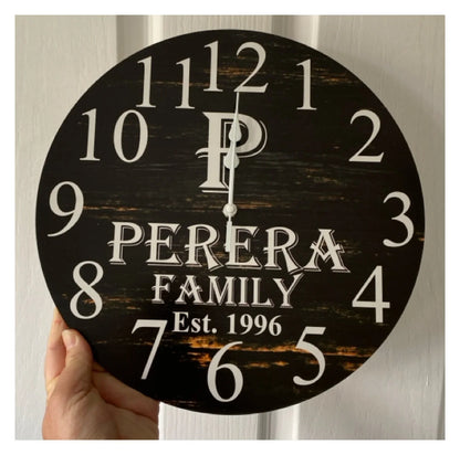 Clock Wall Family Custom Personalised Aussie Made