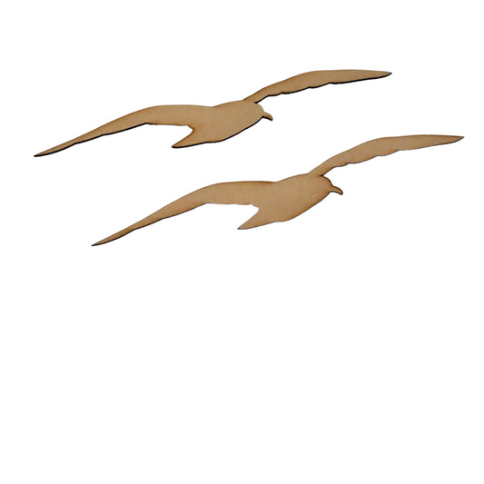 Seagull Bird Seagulls Set of 2 DIY Raw MDF Timber - The Renmy Store Homewares & Gifts 