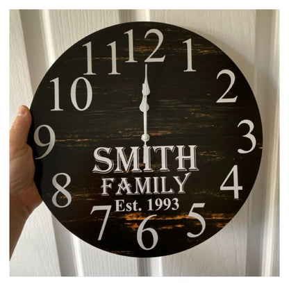 Clock Wall Family Custom Personalised Aussie Made