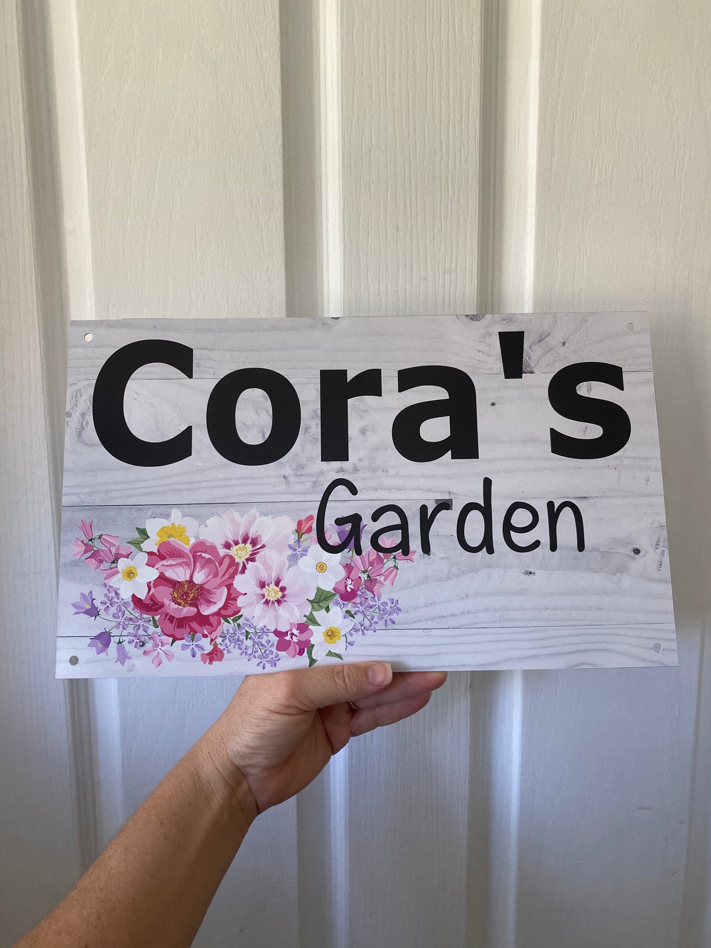 Custom Garden Sign - Personalised Floral Garden Plaque Australia