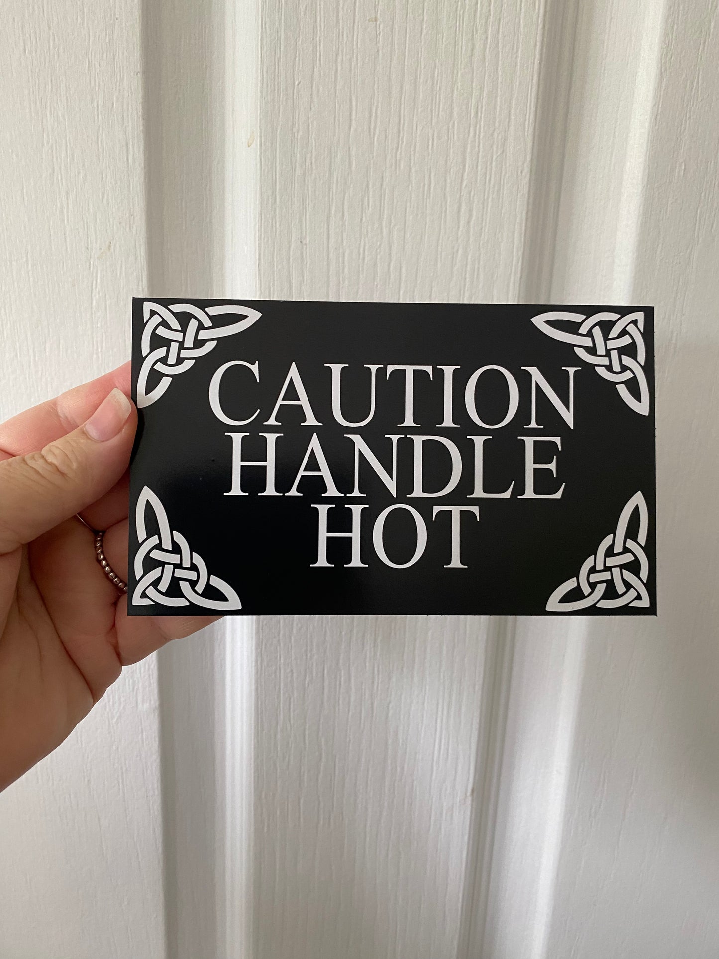 Celtic Scroll Black Personalised Sign | Outdoor Acrylic Aussie Made