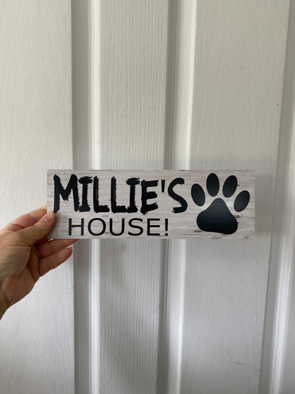 Custom Dog Kennel Sign - Personalised Pet Name Signage - Australian Made