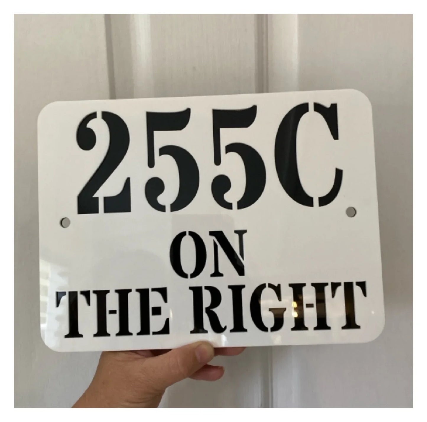 Personalised Street Number Address Letter Box White House Custom Sign