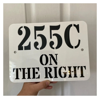 Personalised Street Number Address Letter Box White House Custom Sign