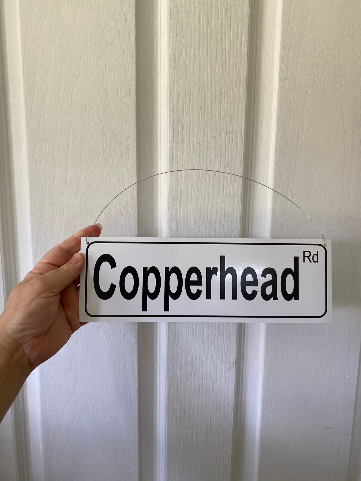 Custom Street White Sign - Personalised Black & White Signage - Australian Made