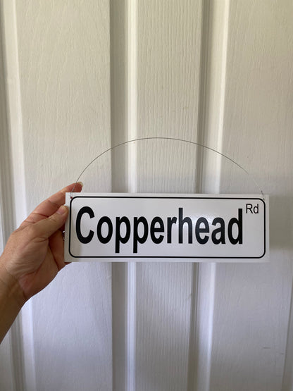 Custom Street White Sign - Personalised Black & White Signage - Australian Made