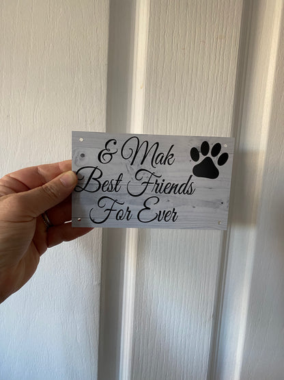 Dog Cat Paw Sign - Personalised - Australian Made