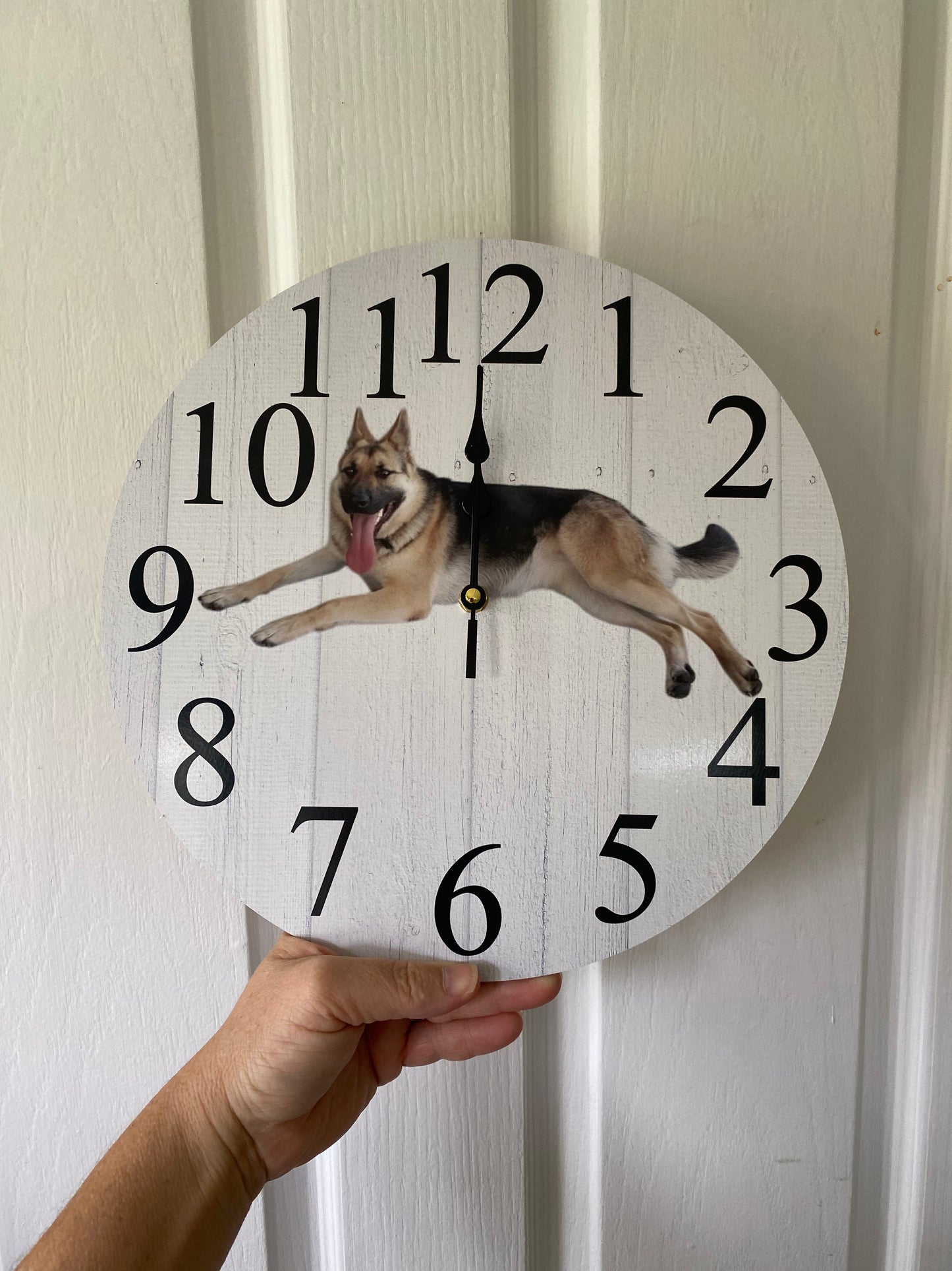 Personalised Pet Wall Clock Custom Dog Cat Horse Photo | Aussie