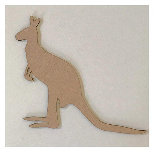 Kangaroo Animal Raw MDF Timber DIY Craft - The Renmy Store Homewares & Gifts 