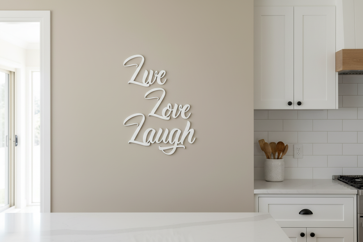 Live Love Laugh Sign - Acrylic Wall Art - Australian Made