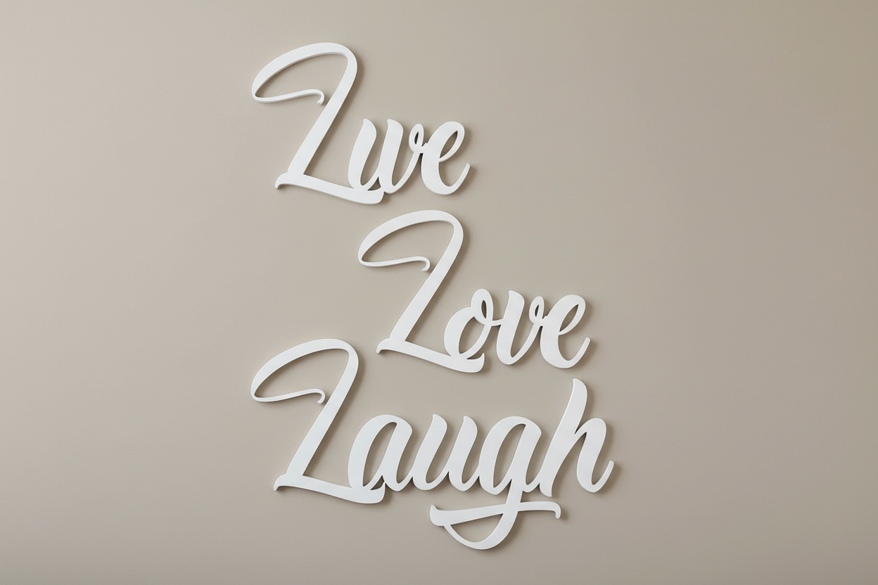 Live Love Laugh Sign - Acrylic Wall Art - Australian Made