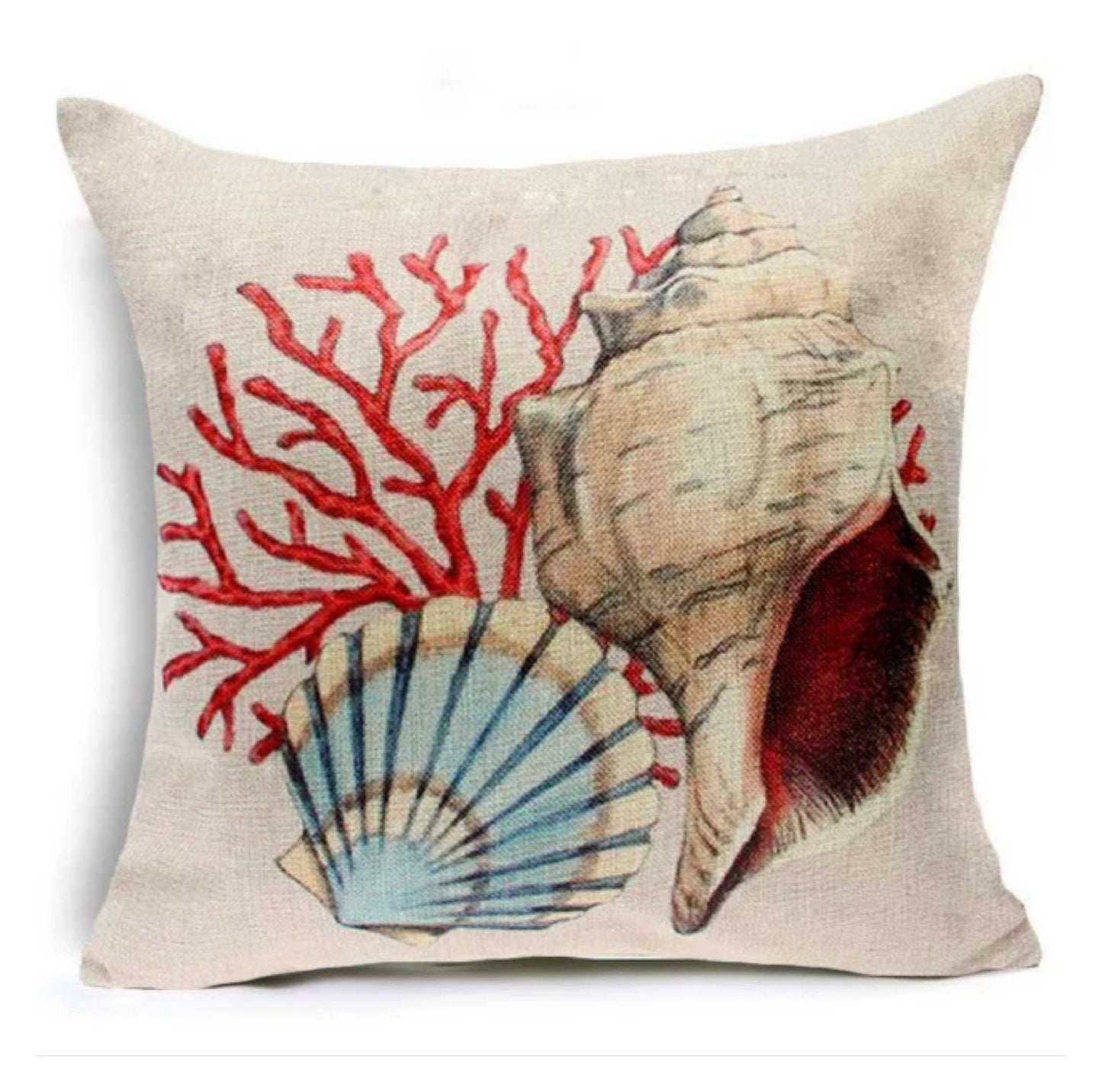 Cushion Pillow Beach Shell Coral - The Renmy Store Homewares & Gifts 