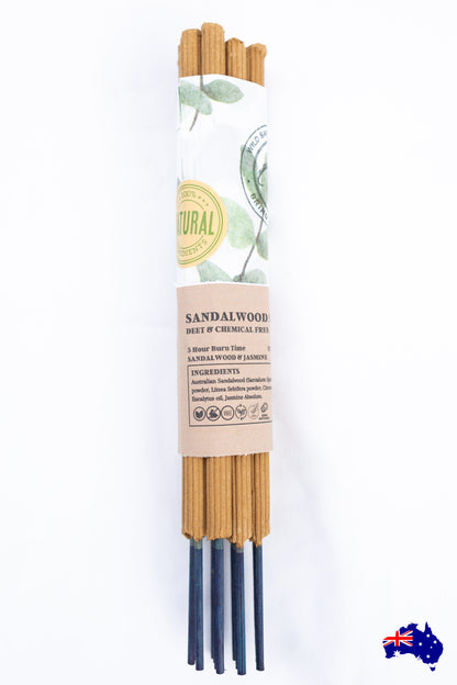 Mosquito Sticks Wild Sandalwood Australian Handmade