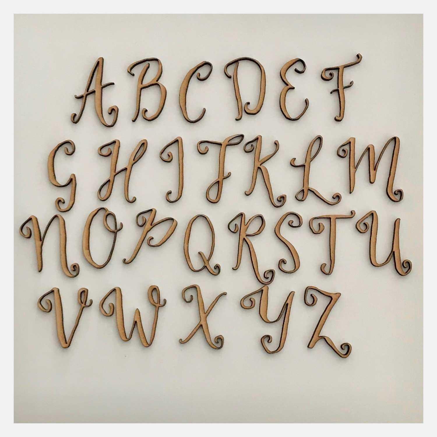 Letter Alphabet x 10 Letters MDF Laser Cut Personalised Custom - The Renmy Store Homewares & Gifts 