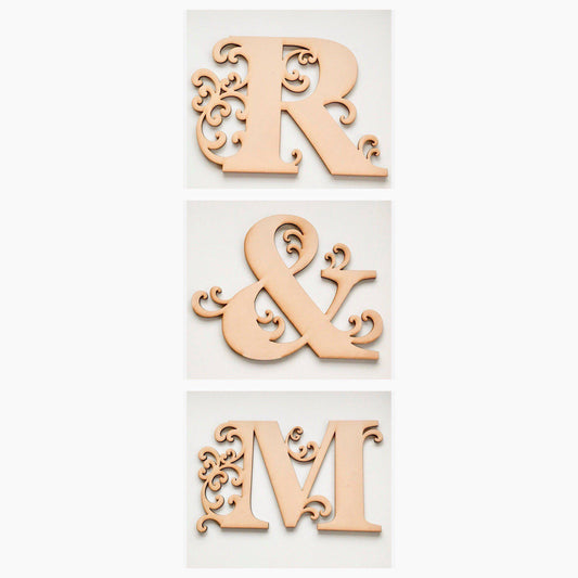 Set of 3 Decorative Letters Alphabet MDF Wooden - The Renmy Store Homewares & Gifts 