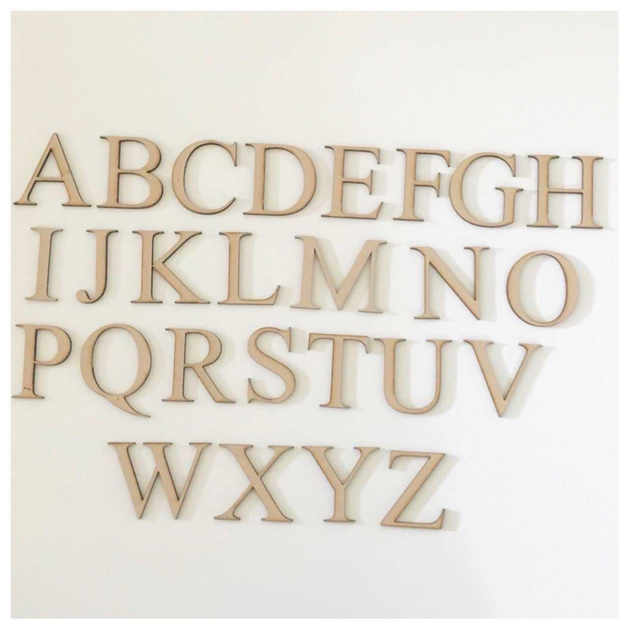 Letter Alphabet x 10 Letters MDF Laser Cut Personalised Custom - The Renmy Store Homewares & Gifts 