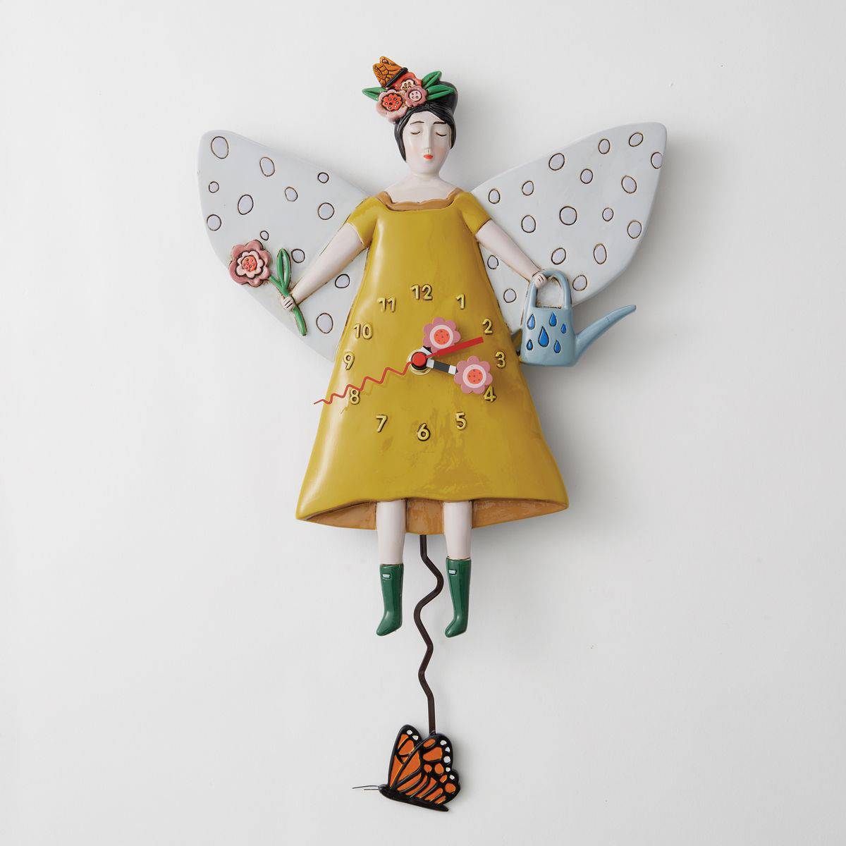 Clock Garden Guardian Angel Wall Allen Designs Pendulum - The Renmy Store Homewares & Gifts 