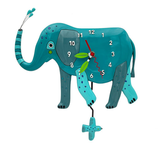 Clock Wall Elephant Gentle Giant Boho Funky Retro - The Renmy Store Homewares & Gifts 