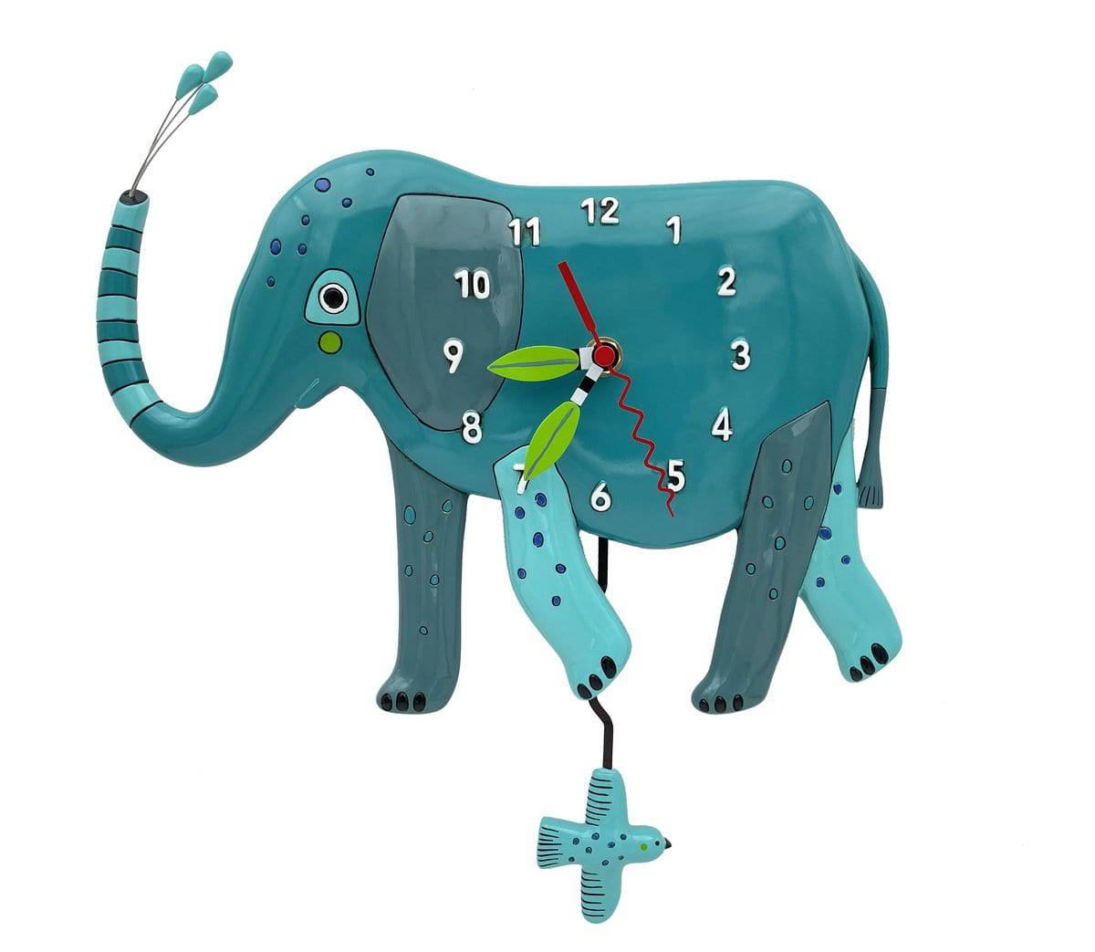 Clock Wall Elephant Gentle Giant Boho Allen Designs Pendulum - The Renmy Store Homewares & Gifts 