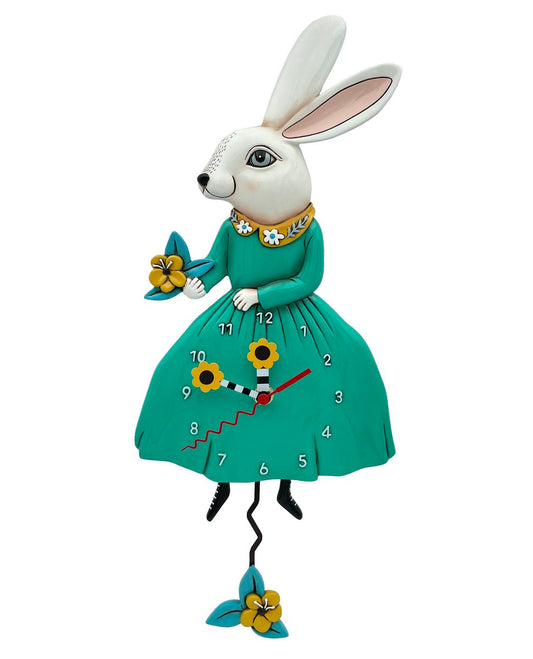 Clock Rabbit Bunny Wall Funky Retro - The Renmy Store Homewares & Gifts 