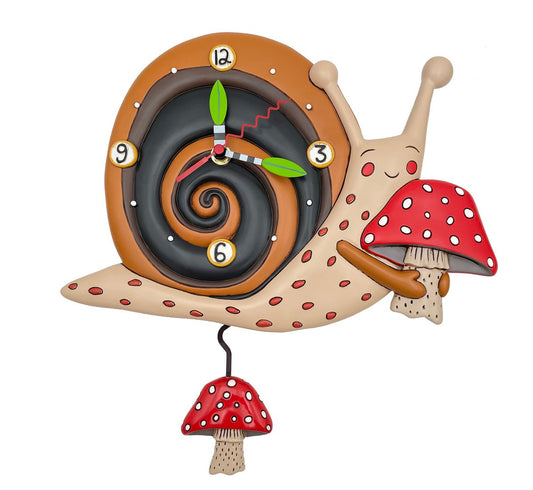 Clock Snail Slow Steady Wall Funky Retro - The Renmy Store Homewares & Gifts 