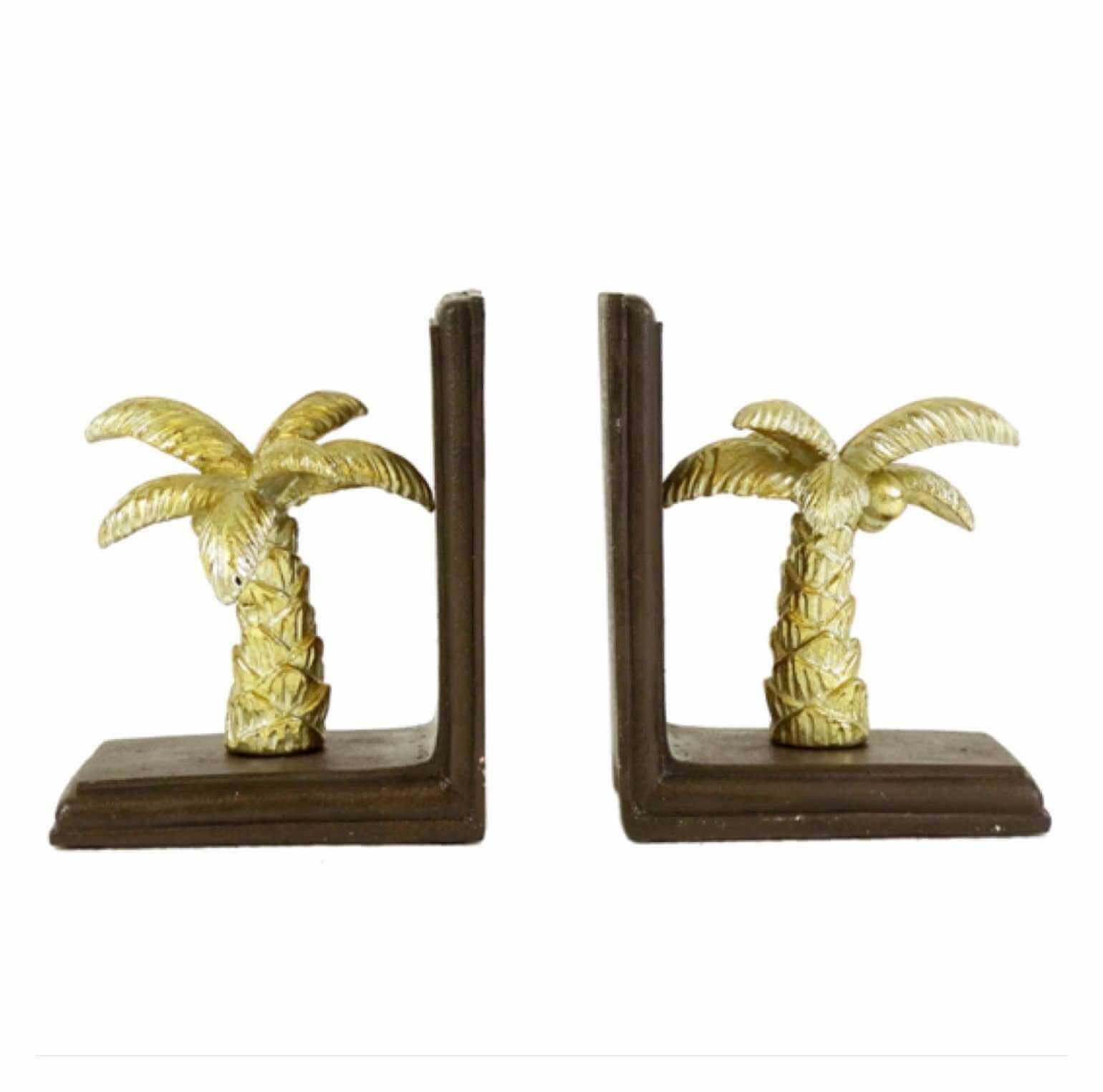 Book Ends Bookends Palm Trees Gold - The Renmy Store Homewares & Gifts 