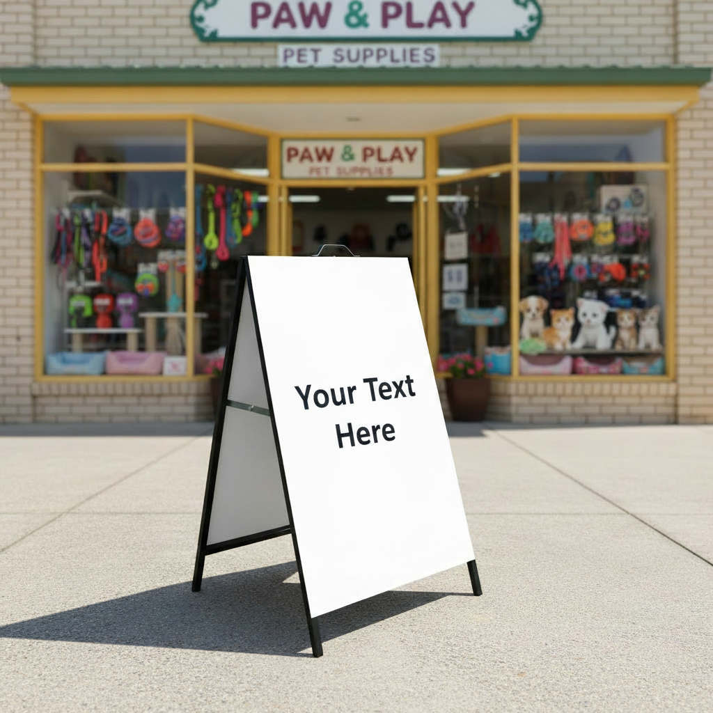 A-Frame Double-Sided Custom Personalised Metal Sign 600x900mm (60x90cm) | Australian Made Business Signage