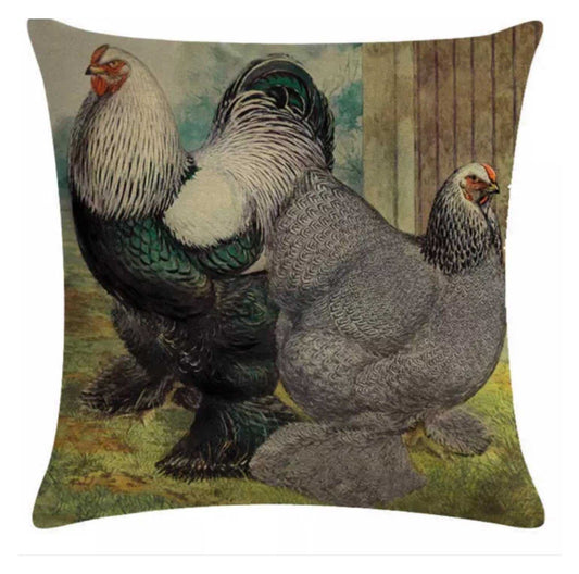 Cushion Cover Chicken Rooster Bantam - The Renmy Store Homewares & Gifts 