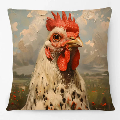 Cushion Cover Chicken Rooster Funny Farm Range