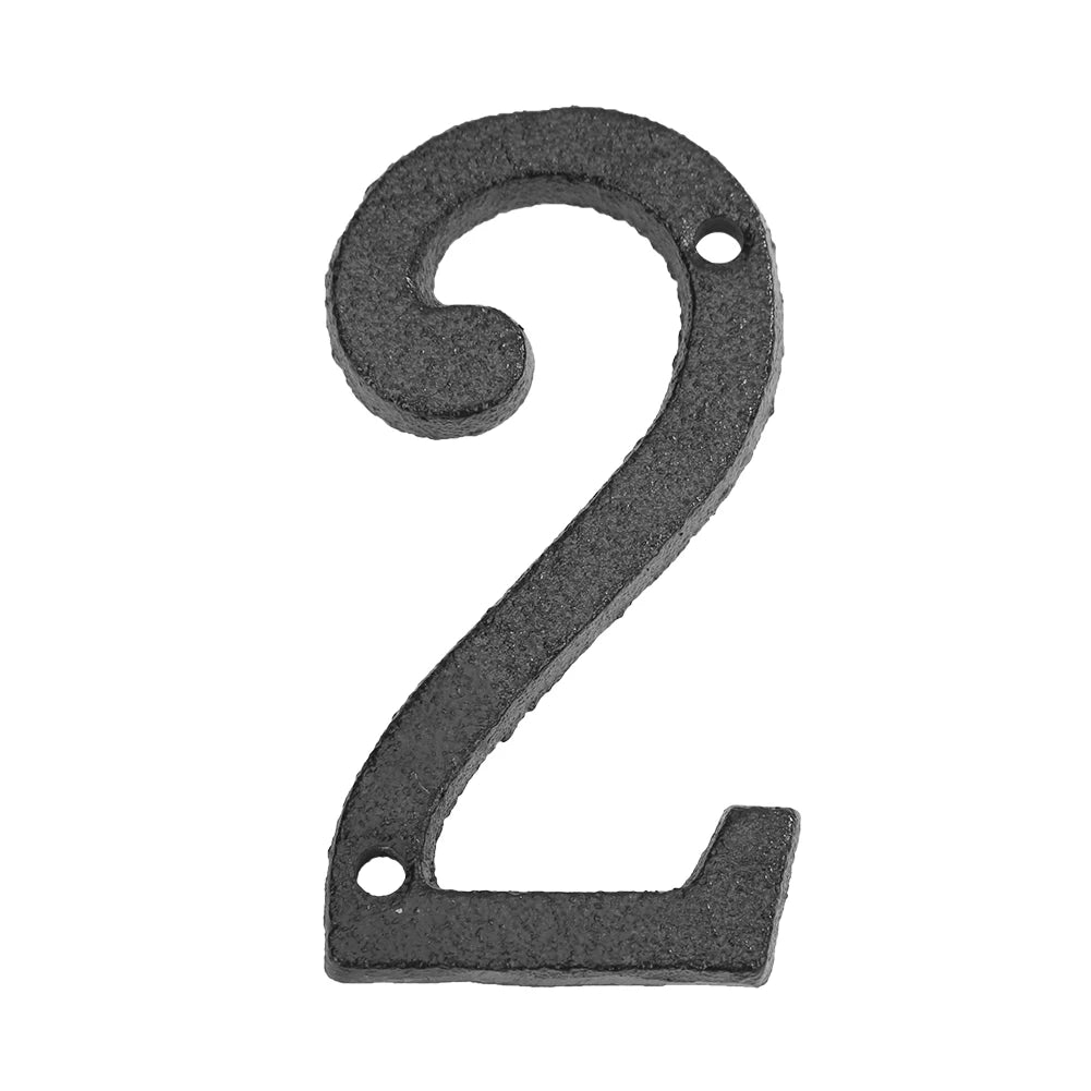 Cast Iron House Numbers 8cm - Door Plate Number Sign Metal