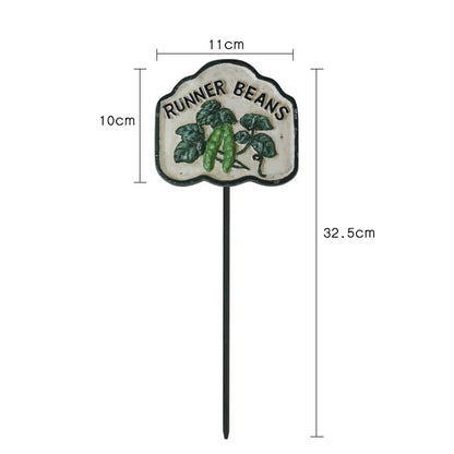 Vegetable Garden Label Stake Rustic Cast Iron