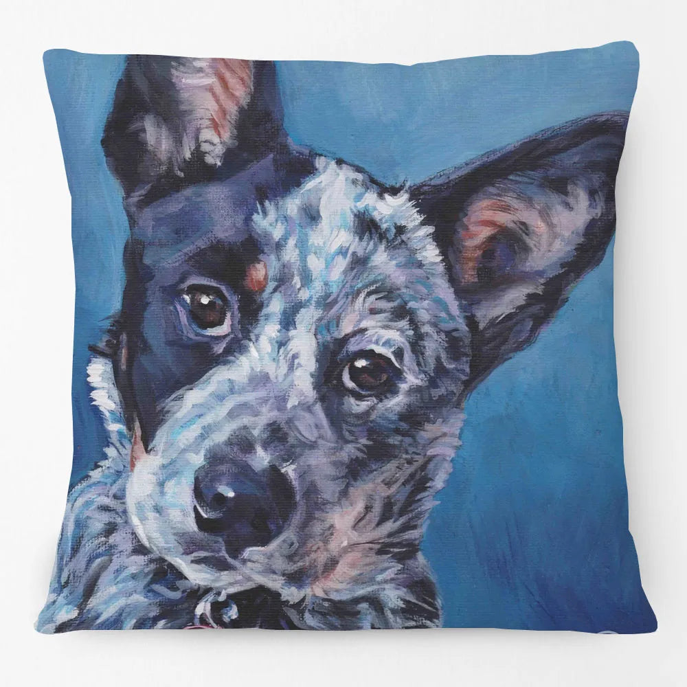 Australian Cattle Dog & Kelpie Red Heeler Cushion Cover | 45cm | Linen or Plush | Dog Lover Gift