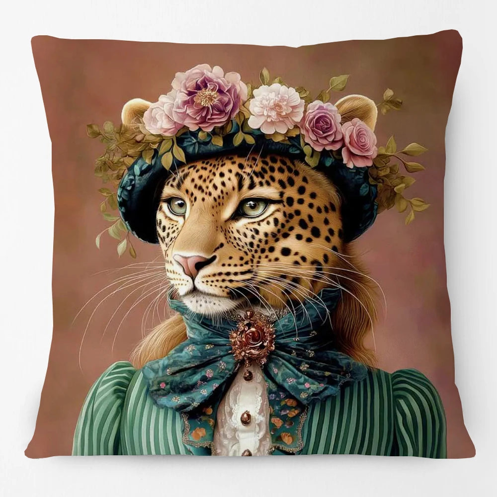Animal Royalty Cushion Covers 45cm | Regal Animal Portraits & Vintage Style