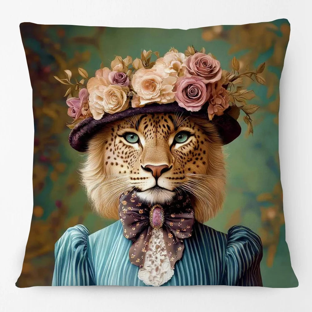 Animal Royalty Cushion Covers 45cm | Regal Animal Portraits & Vintage Style