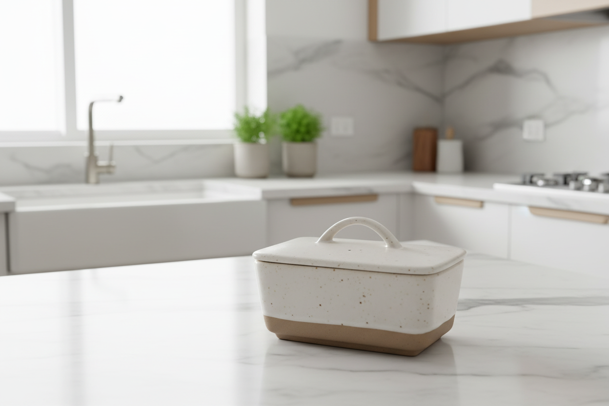 Modern Classic Butter Storage Container Vintage Ceramic