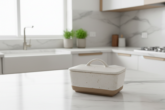 Modern Classic Butter Storage Container Vintage Ceramic