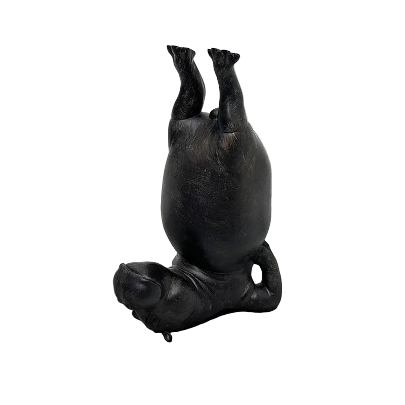 Yoga Hippo Resin Figurine | Zen Pose Animal Sculpture | Funny Home Decor Gift